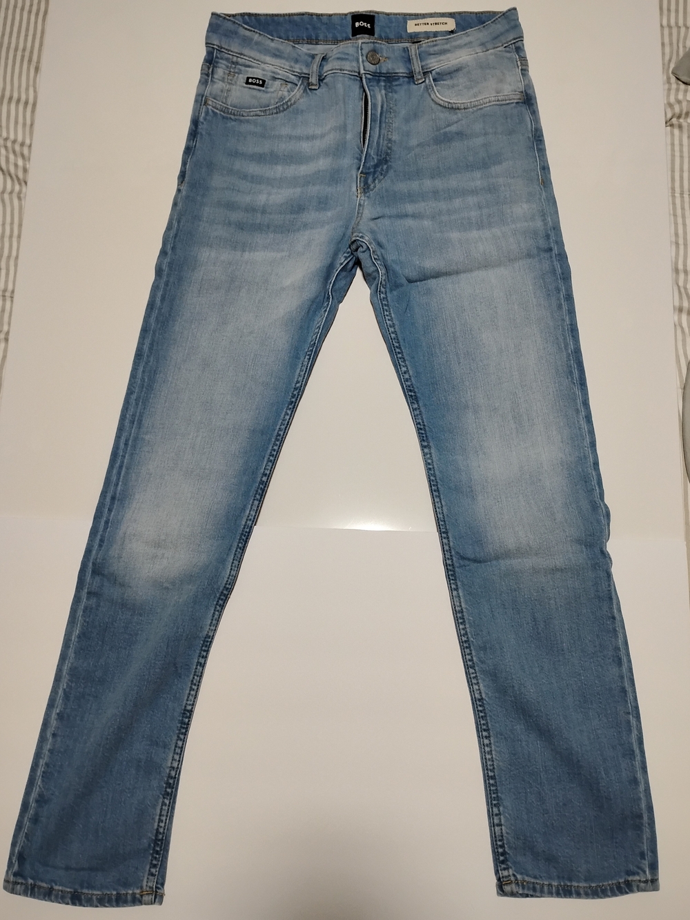 Boss Light Blue Skinny Jeans for Men